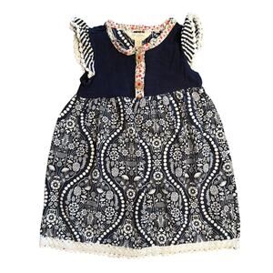 Matilda Jane Dress Baby Girl 18-24 months Navy Blue Print
